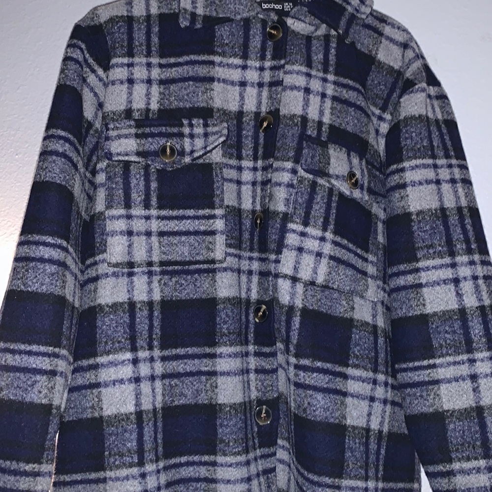 Oversized flannel jacket
